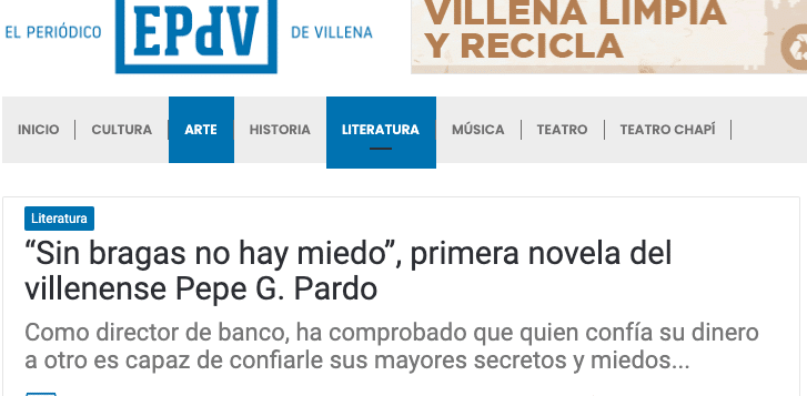 Sin bragas no hay miedo en el periódico de Villena