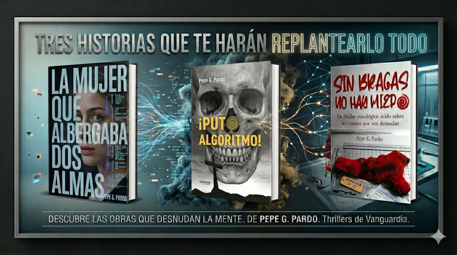 Cartel anunciador de los libros de Pepe G. Pardo
